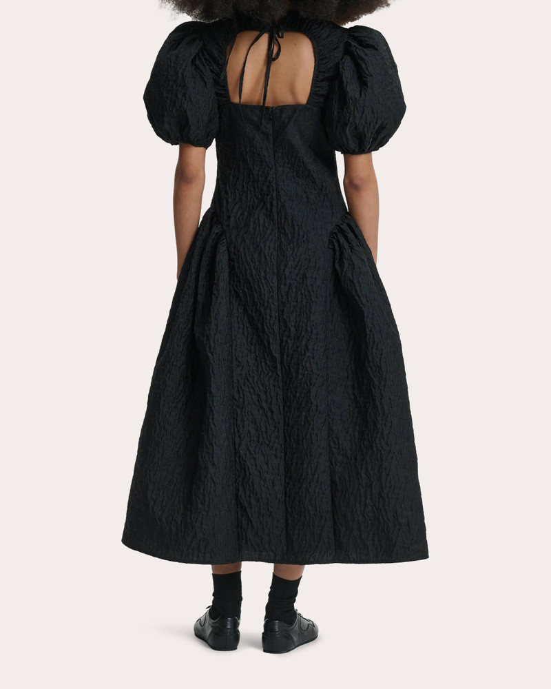 CECILIE BAHNSEN Bali Lobelia Matelassé Puff-Sleeve Midi Dress outlook