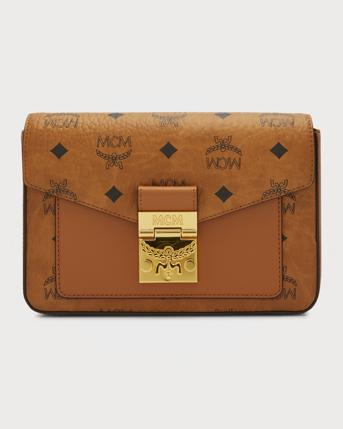 Millie Visetos Logo Leather Crossbody Bag - 1