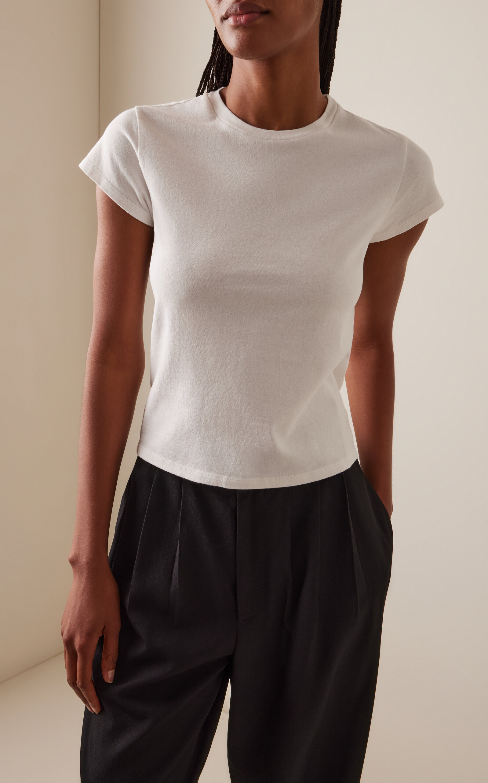 Tori Cotton-Jersey T-shirt white - 2