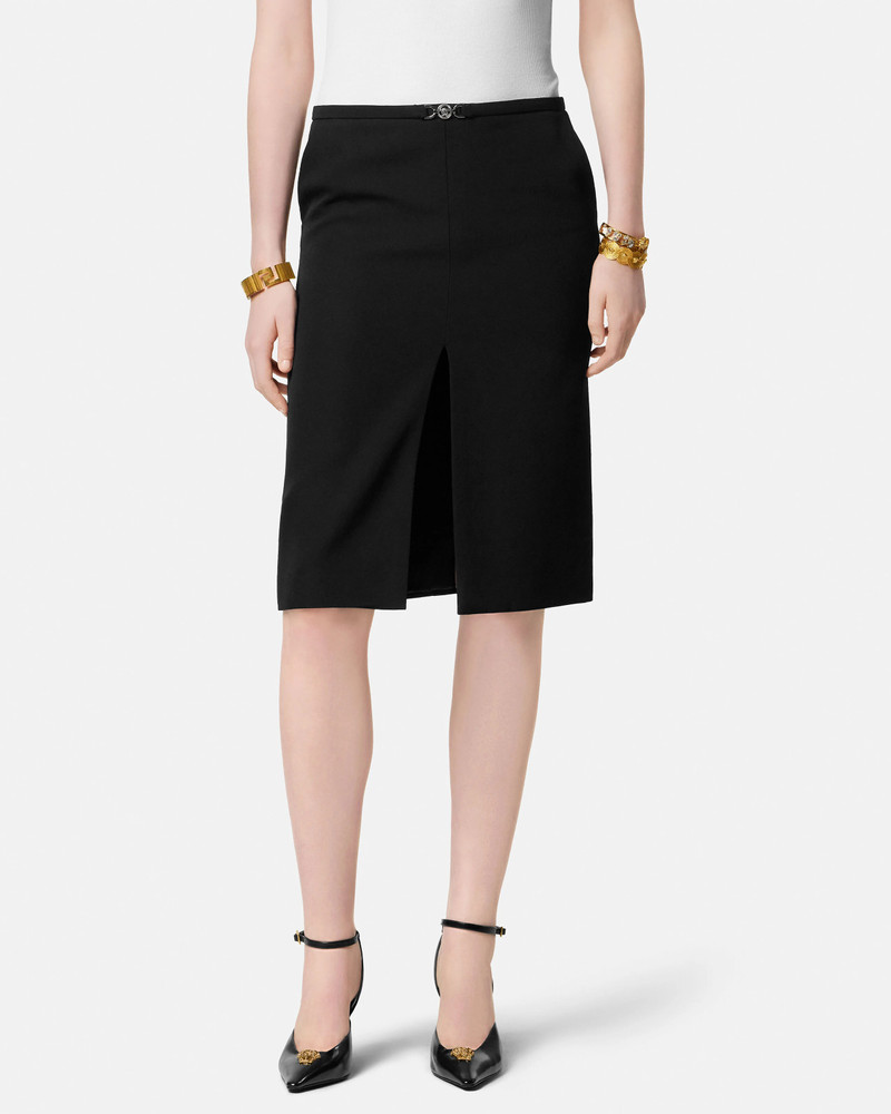 Wool Pencil Midi Skirt 4