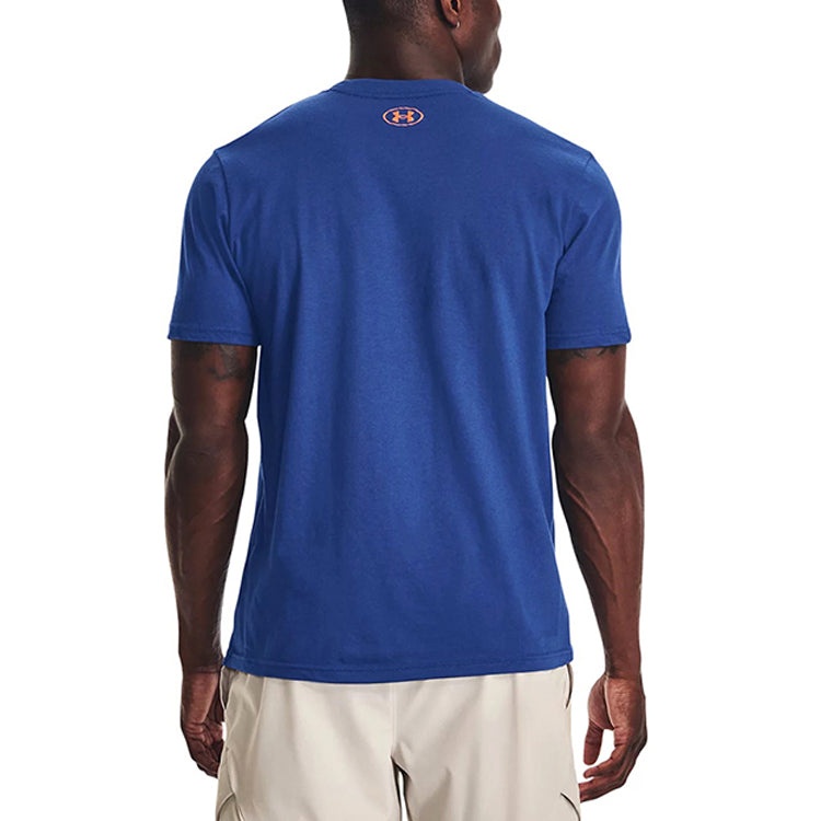 Under Armour Project Rock Brahma Bull Short Sleeve T-shirt 'Blue Orange' 1361733-471 - 5