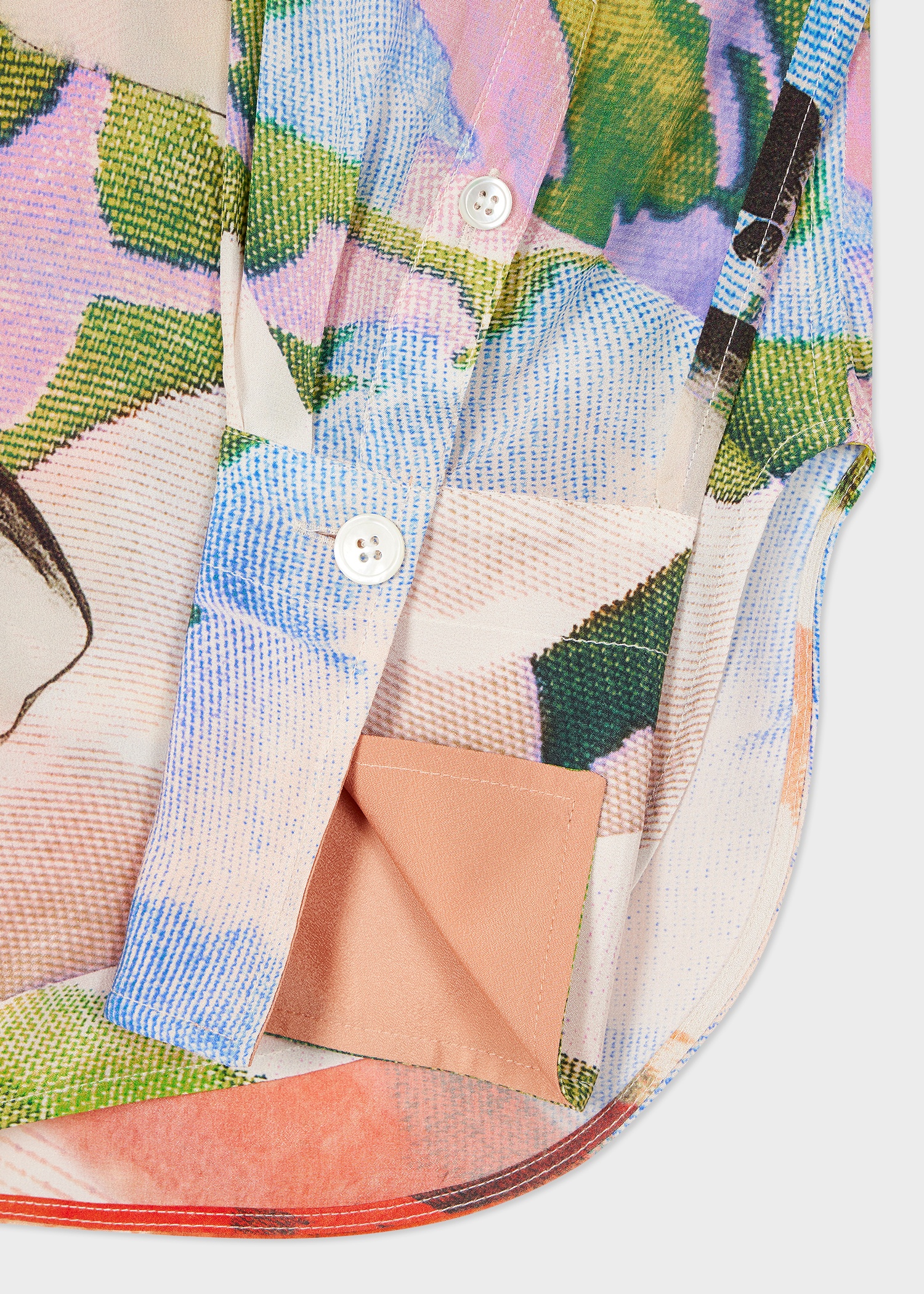 Women's 'Floral Collage' Silk Shirt - 2