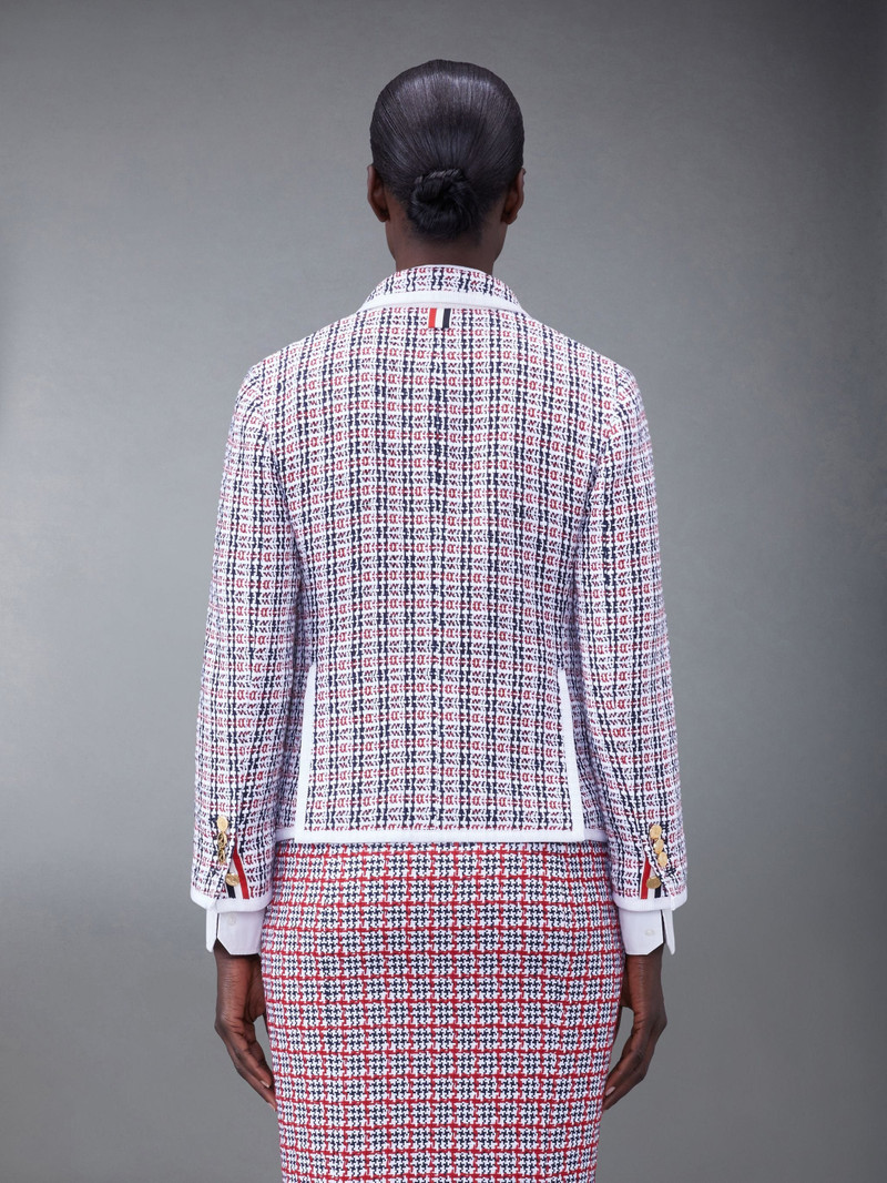 Thom Browne Check Crochet Tweed Slim Fit Sport Coat outlook