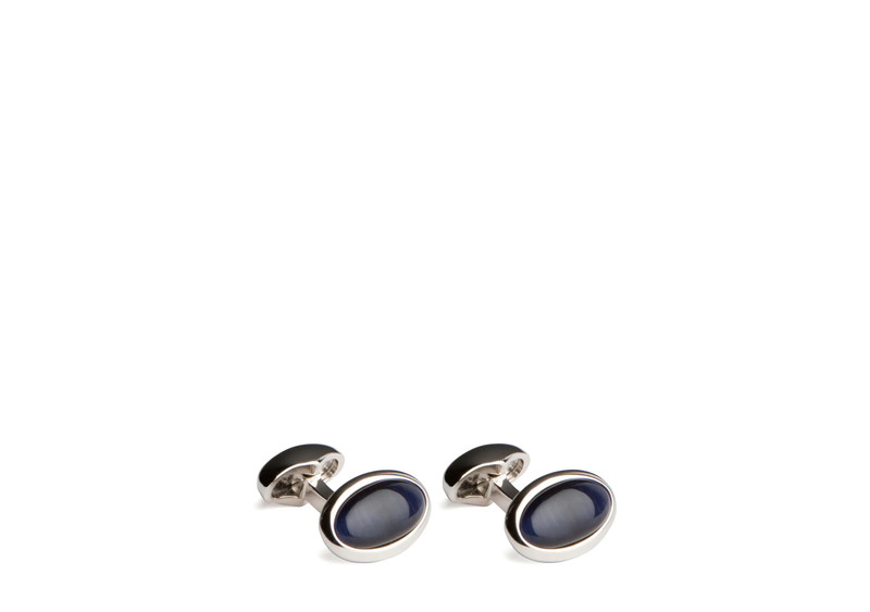 Oval pumice cufflink
Pumice & Rhodium Plated Oval Blue 1