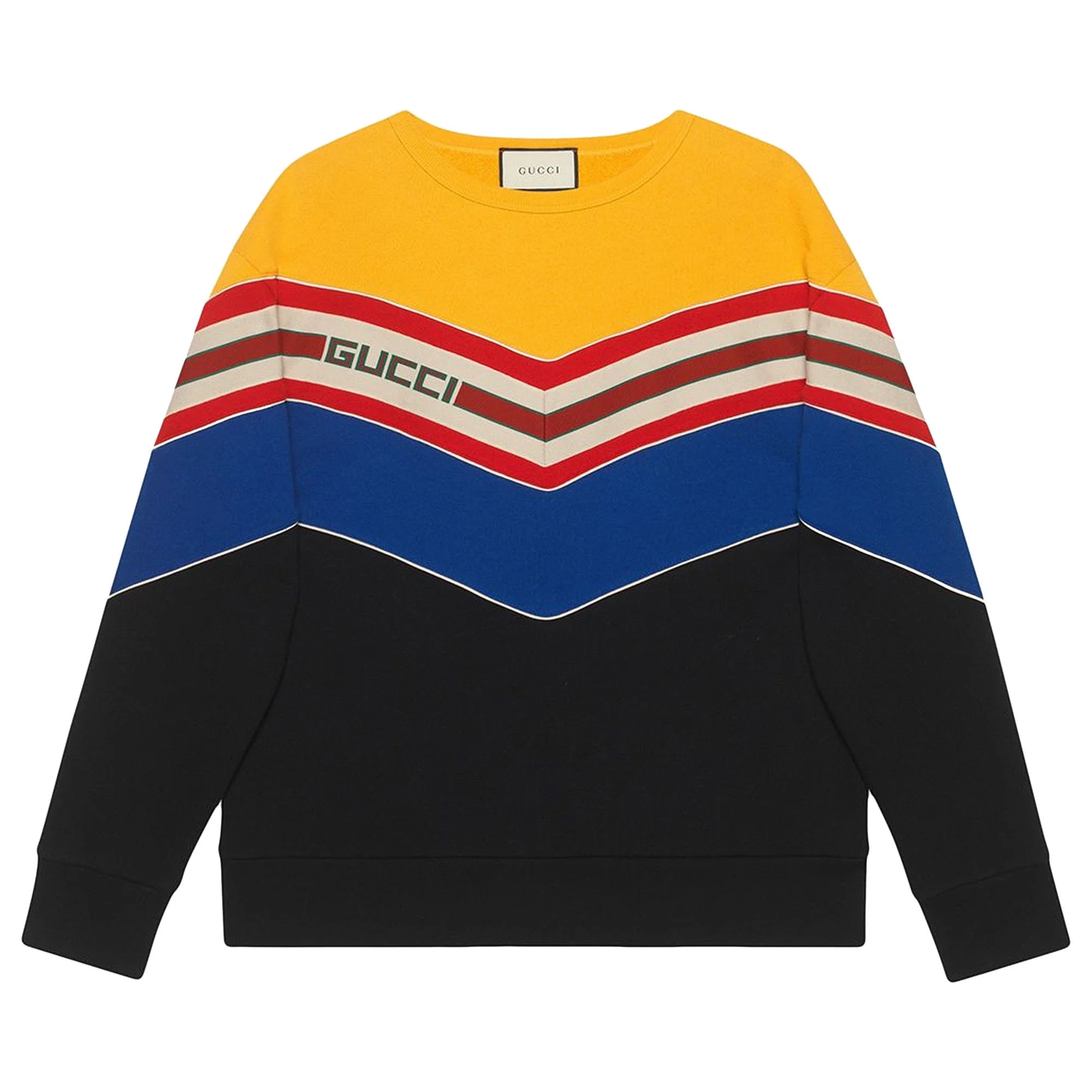 Gucci Chevron Stripe Sweatshirt 'Multicolor' - 1