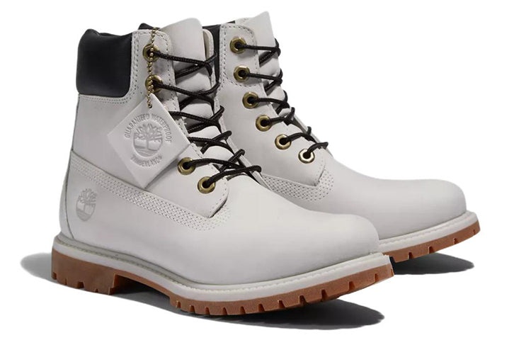 (WMNS) Timberland Premium 6 Inch Waterproof Boots 'Light Grey Nubuck' A5SS3027 - 3