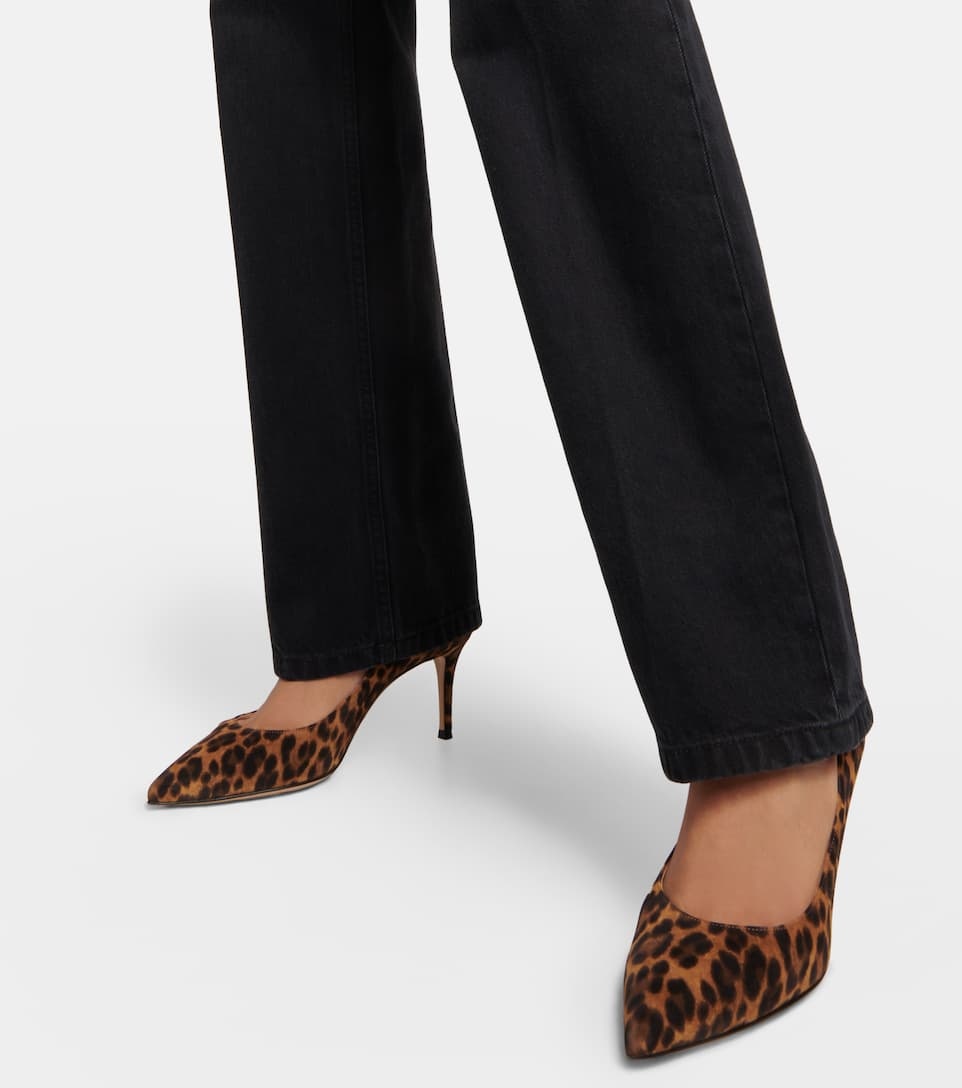 Gianvito 70 leopard-print suede pumps - 4
