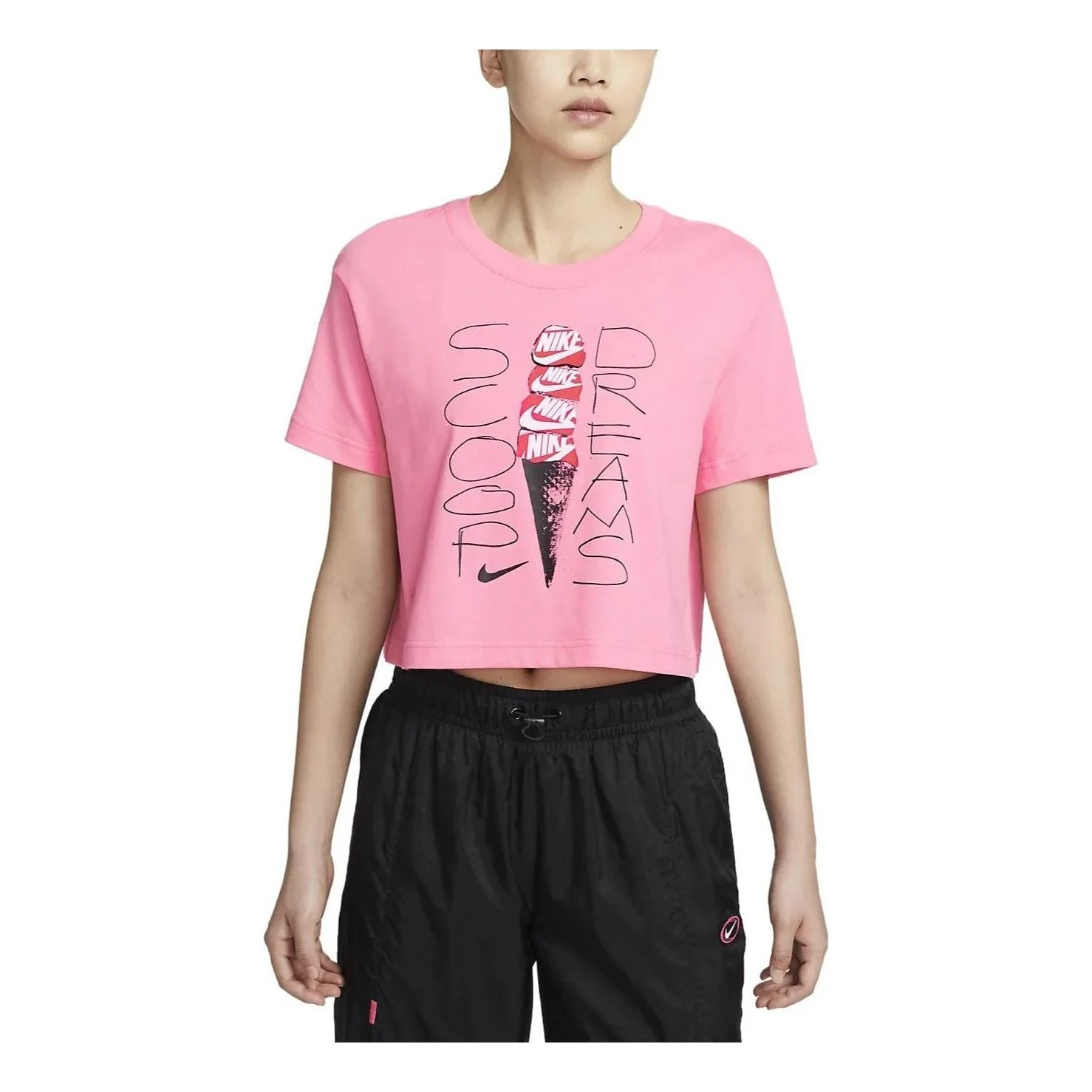 (WMNS) Nike Short Sleeve T-Shirt 'Pink' FB8110-611 - 1