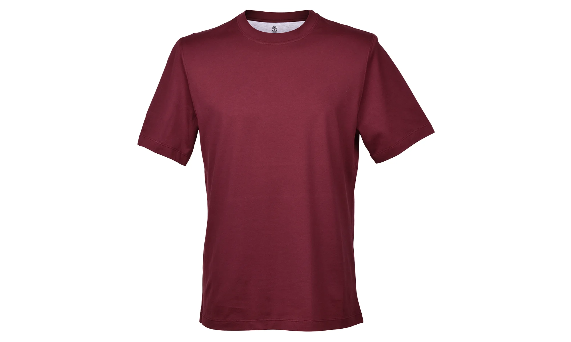 Silk Blend Crew Neck T-Shirt "Red" BRUN080 - 1