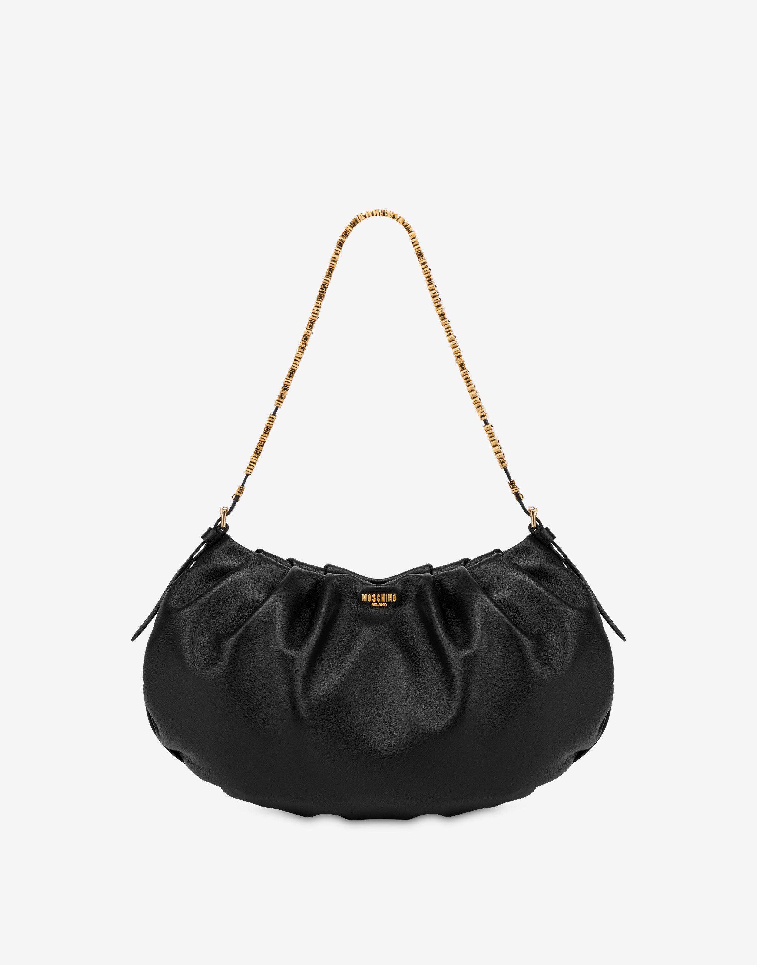 MINI LETTERING NAPPA LEATHER HOBO BAG - 1