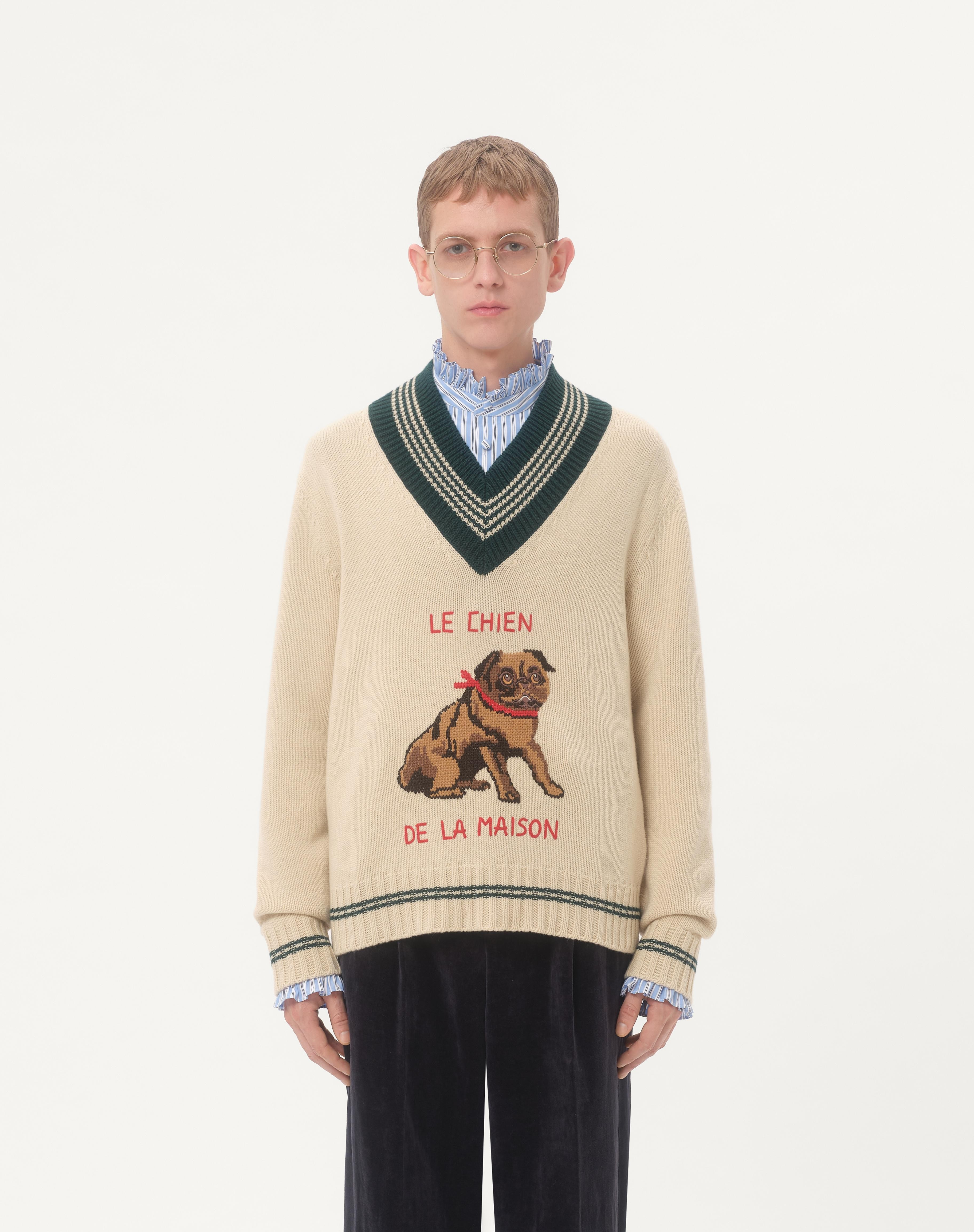 LE CHIEN DE LA MAISON JACQUARD WOOL SWEATER - 4