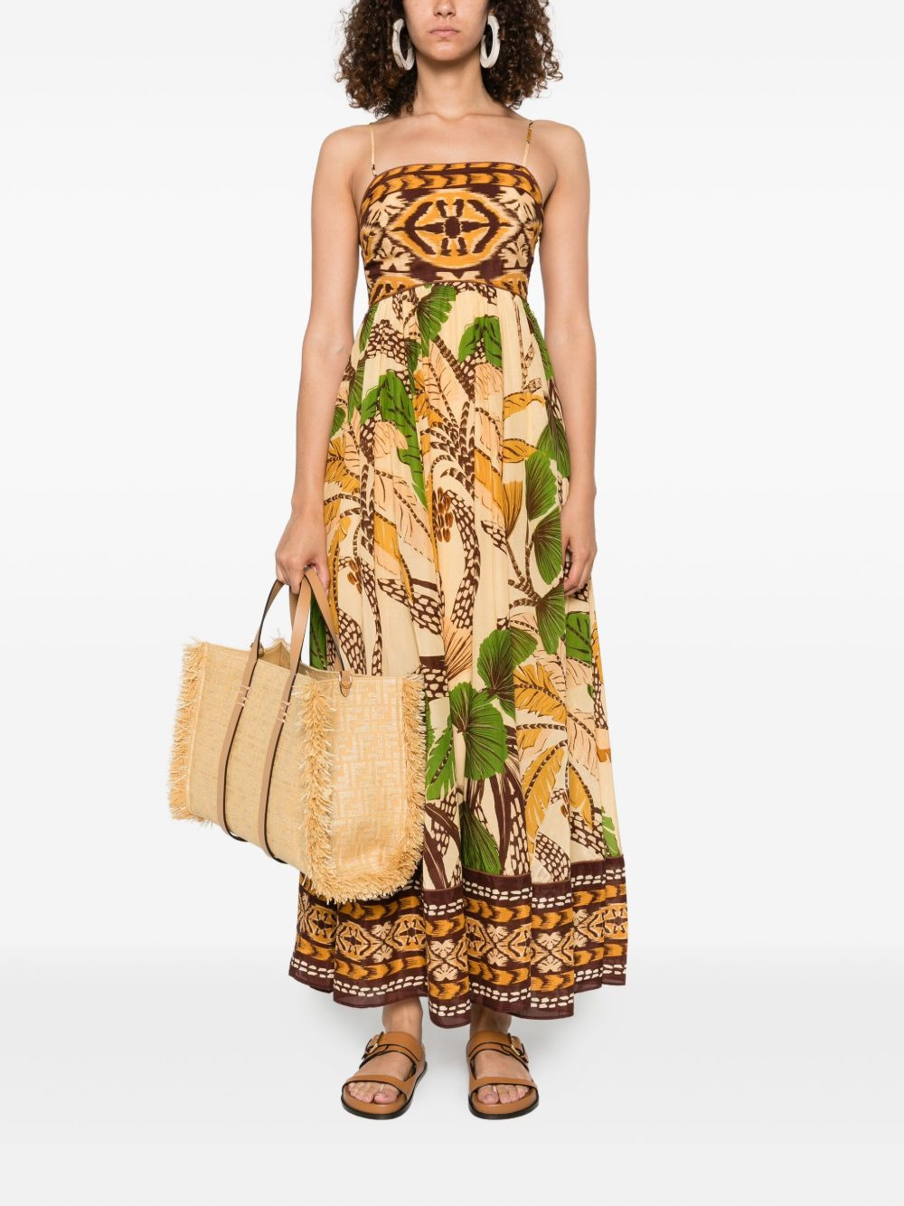 Foliage Sketch maxi dress - 2