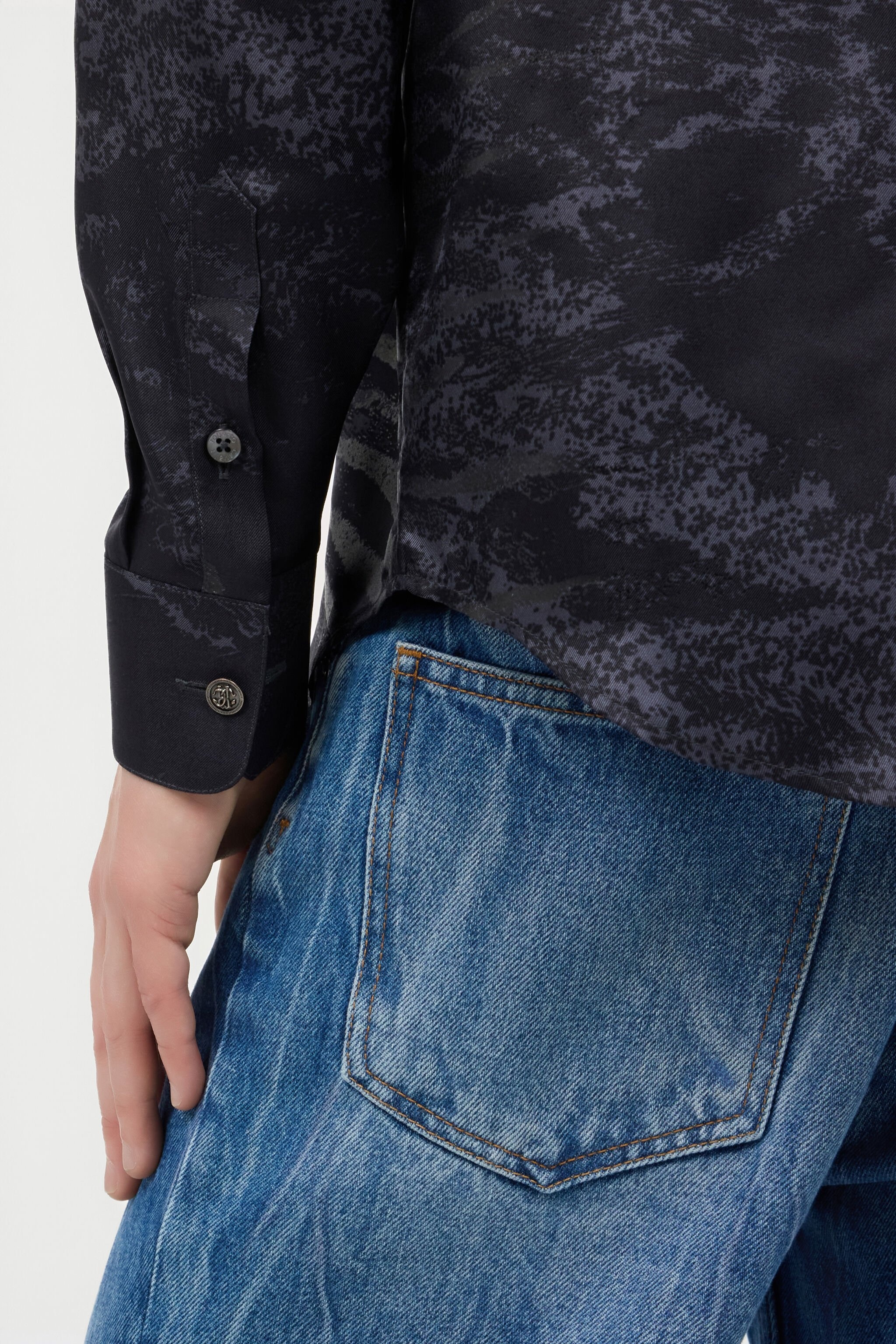Animal-Print Silk Shirt - 7