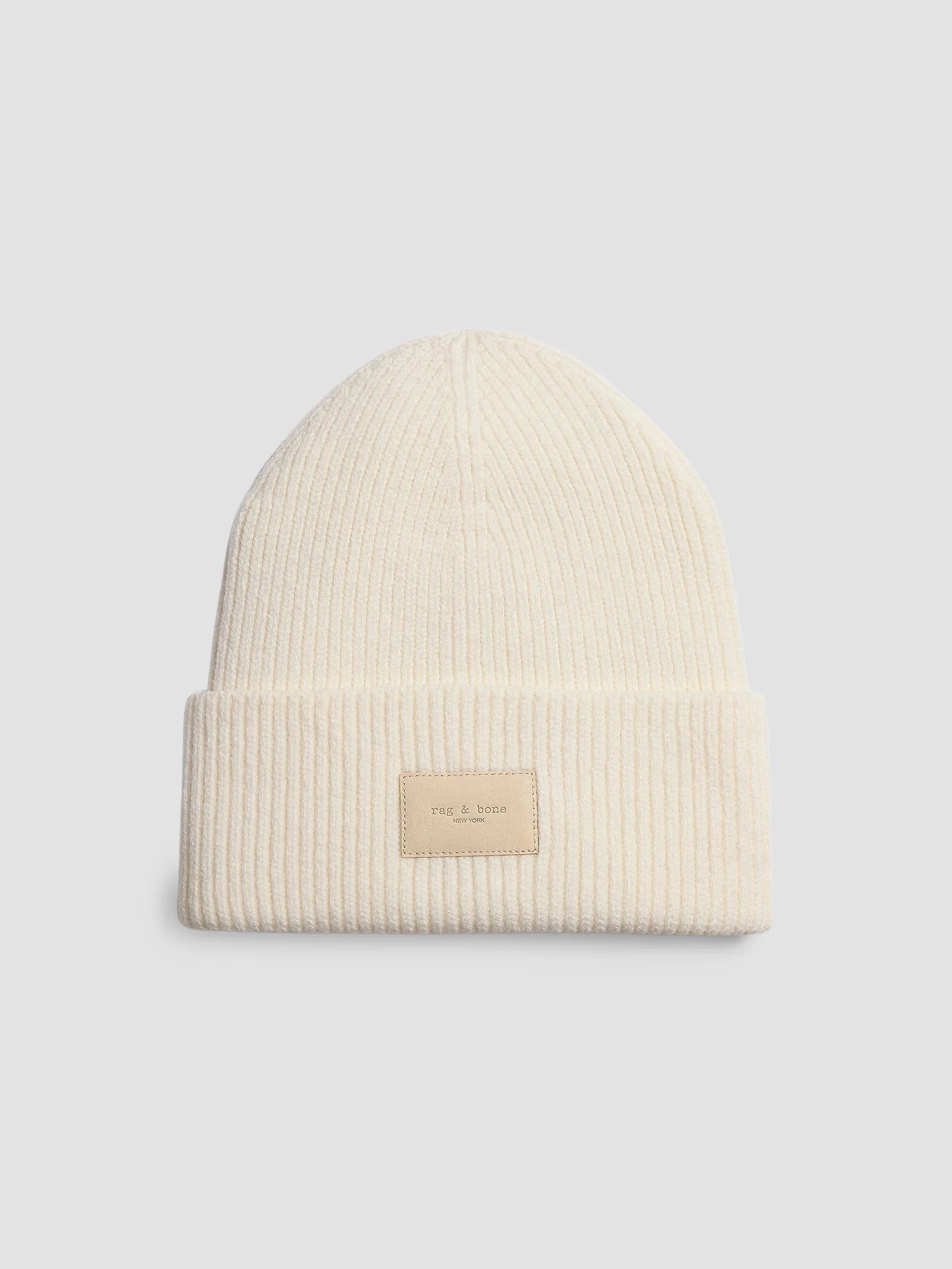 Women's Blake Logo Wool Blend Beanie - Ivory - 1