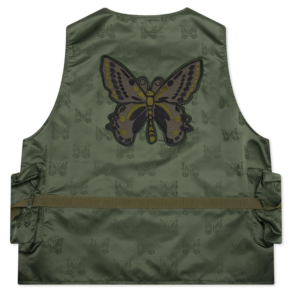 PAPILLON JACQUARD SATEEN RADIO VEST - OLIVE - 2