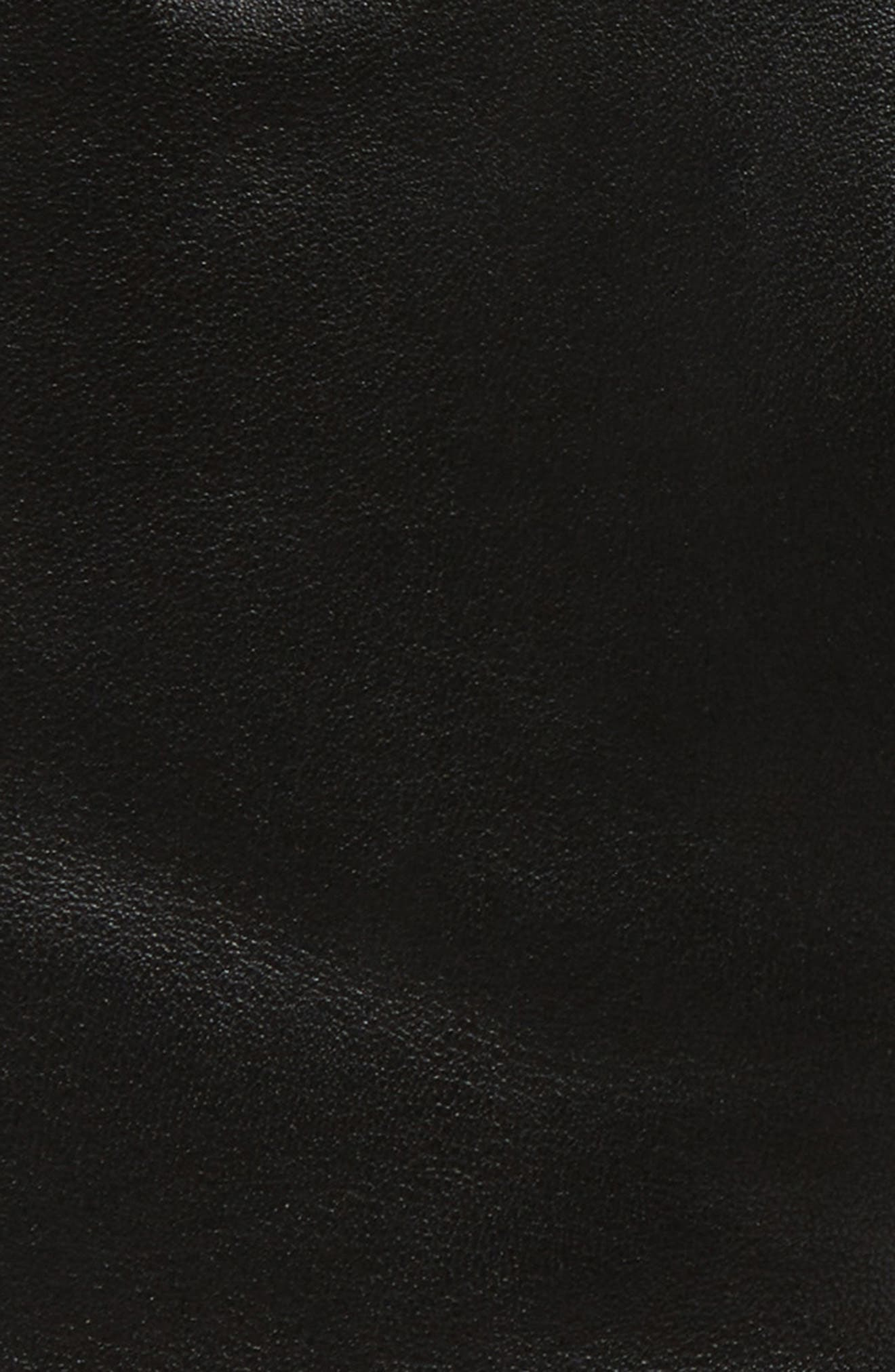 Saint Laurent Cassandre Logo Cashmere Lined Leather Gloves in Black/Gold at Nordstrom - 2