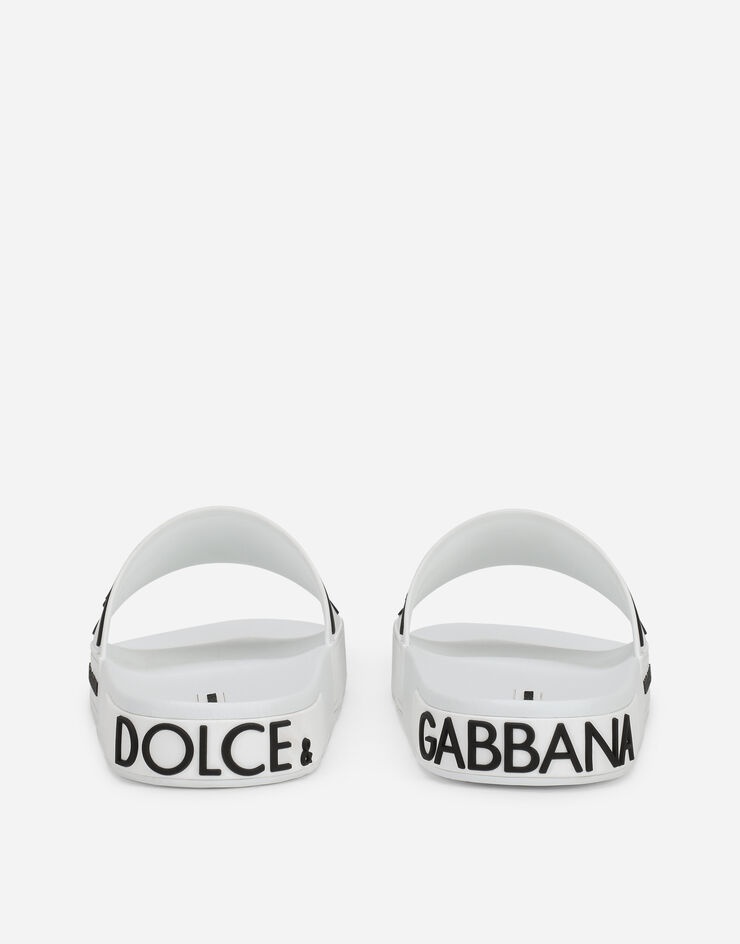 Rubber beachwear sliders with DG logo - 3