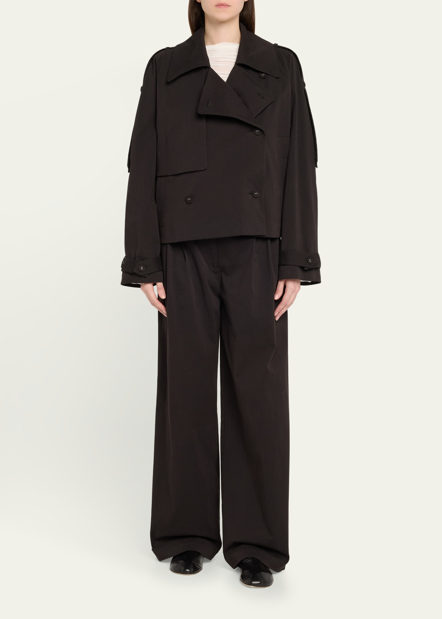 Yasmin Cropped Trench Coat - 2