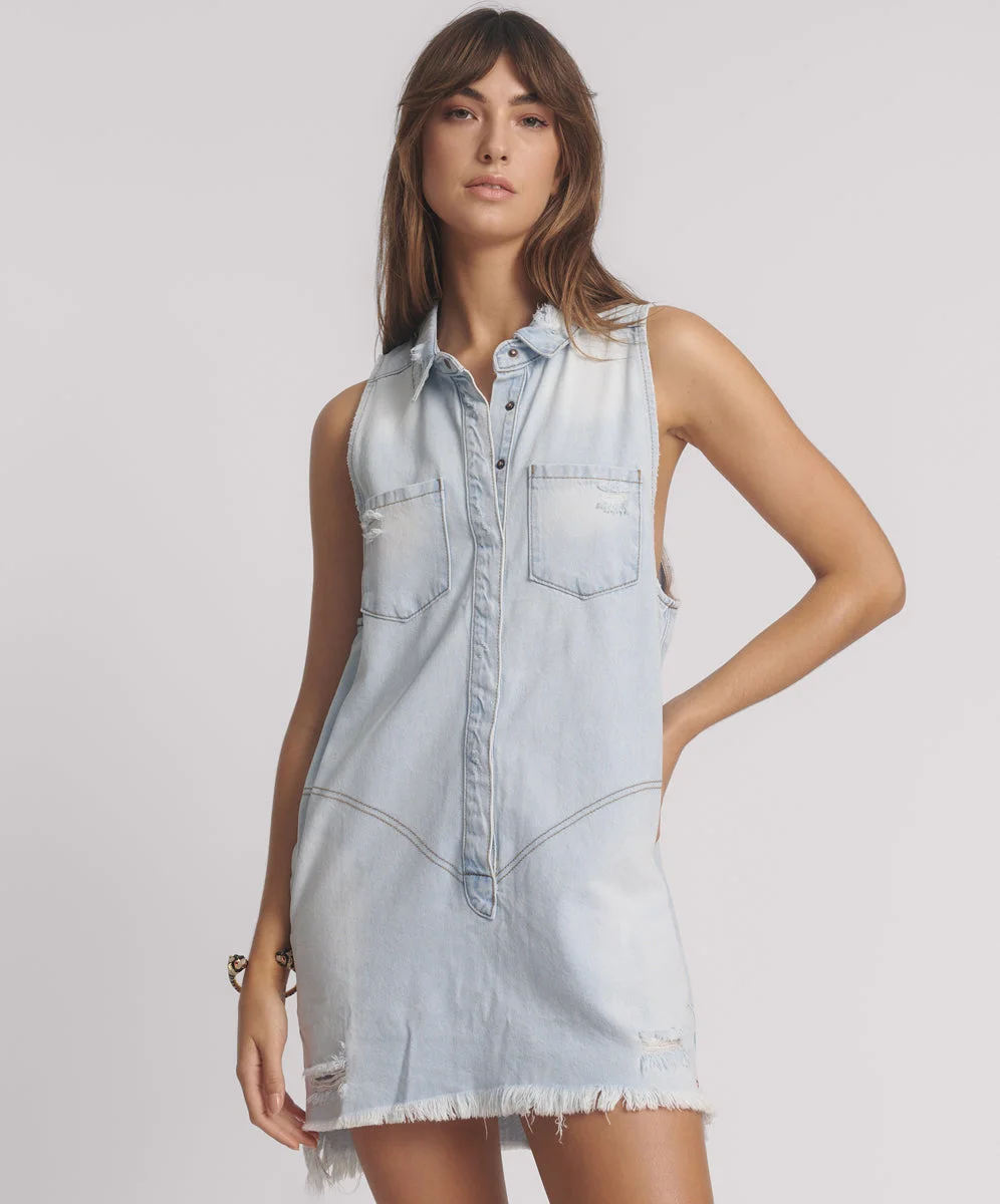 Braxton Mini Denim Dress - Casanova - 1