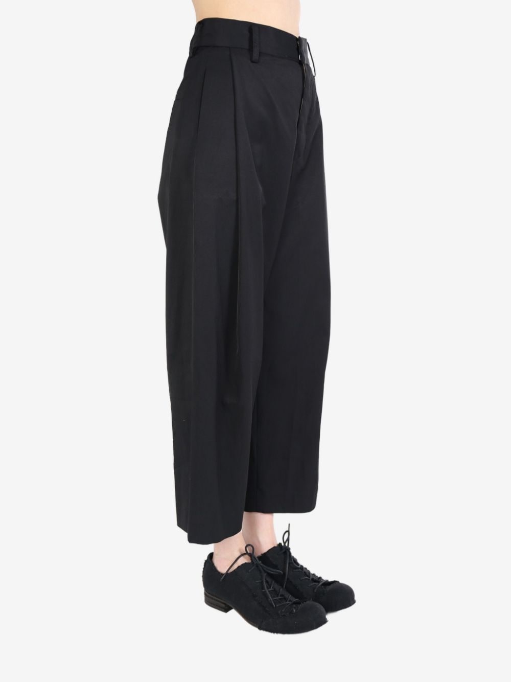 pleat-detailing cropped trousers - 2