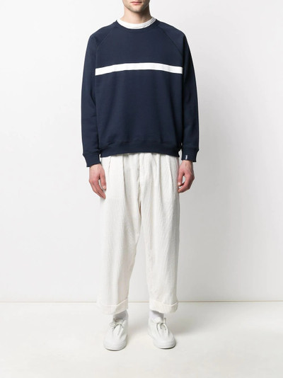 Mackintosh horizontal-stripe crew-neck sweatshirt outlook