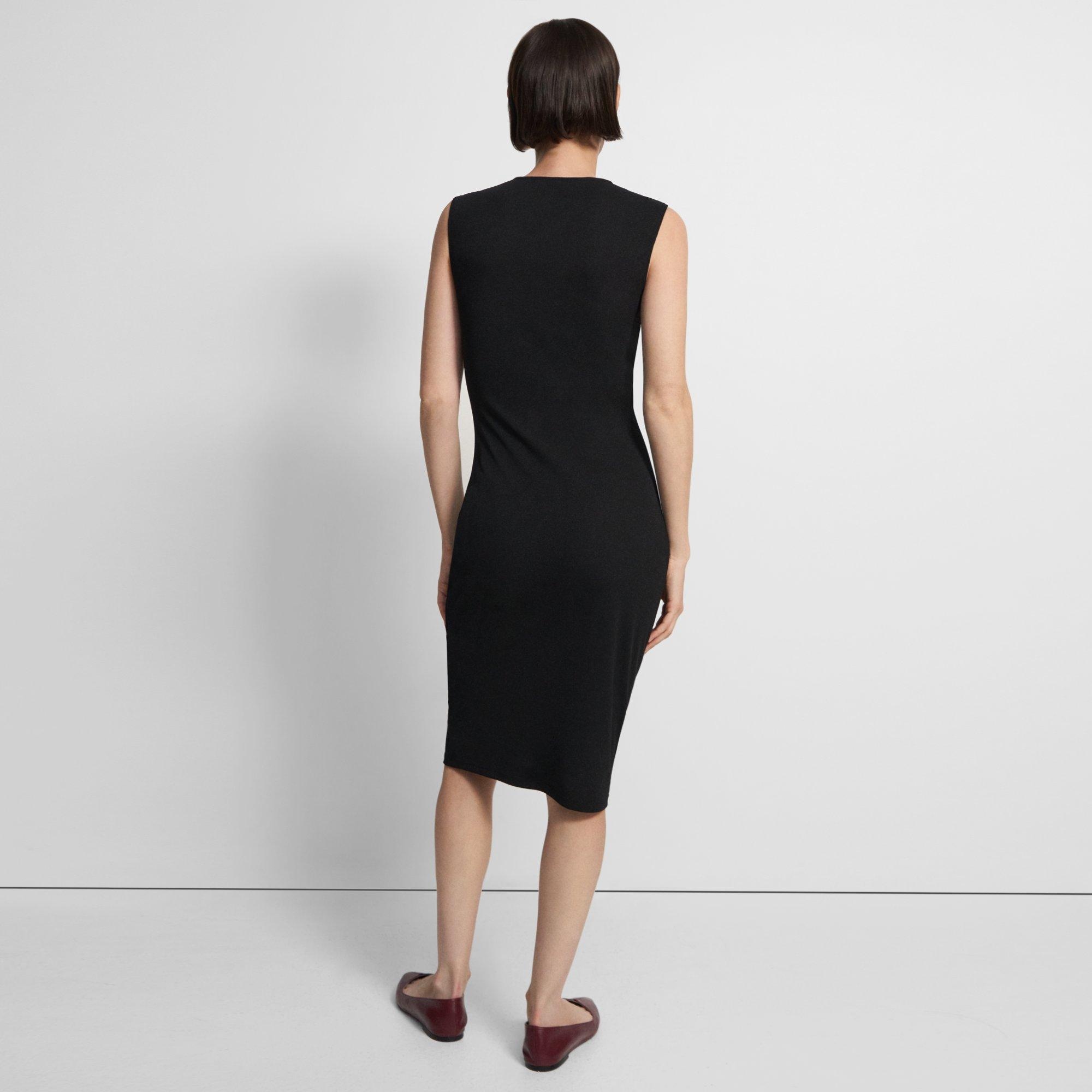 Sleeveless Sheath Dress in Crepe Jersey - 5