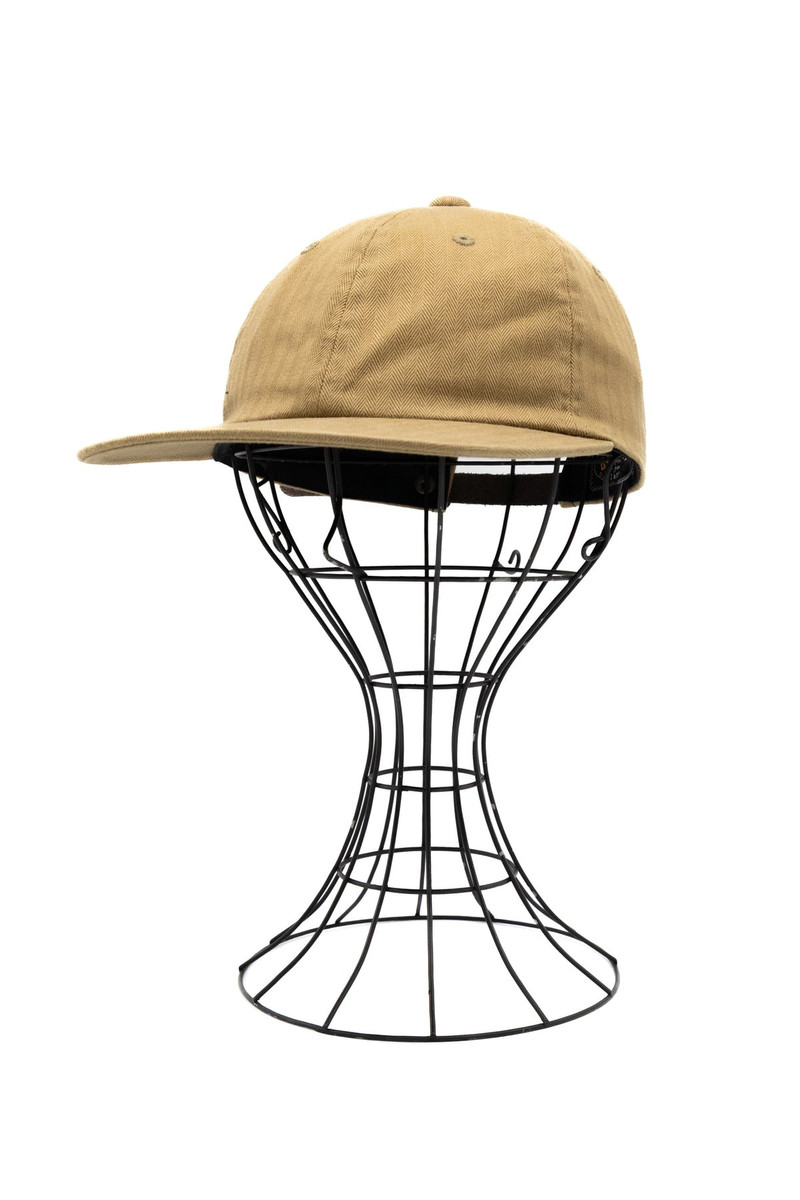 6 Panel Herringbone Cap - Khaki 1