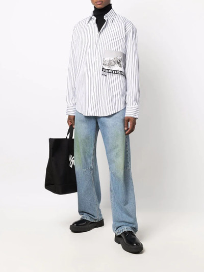 MSGM distressed-effect loose-fit jeans outlook