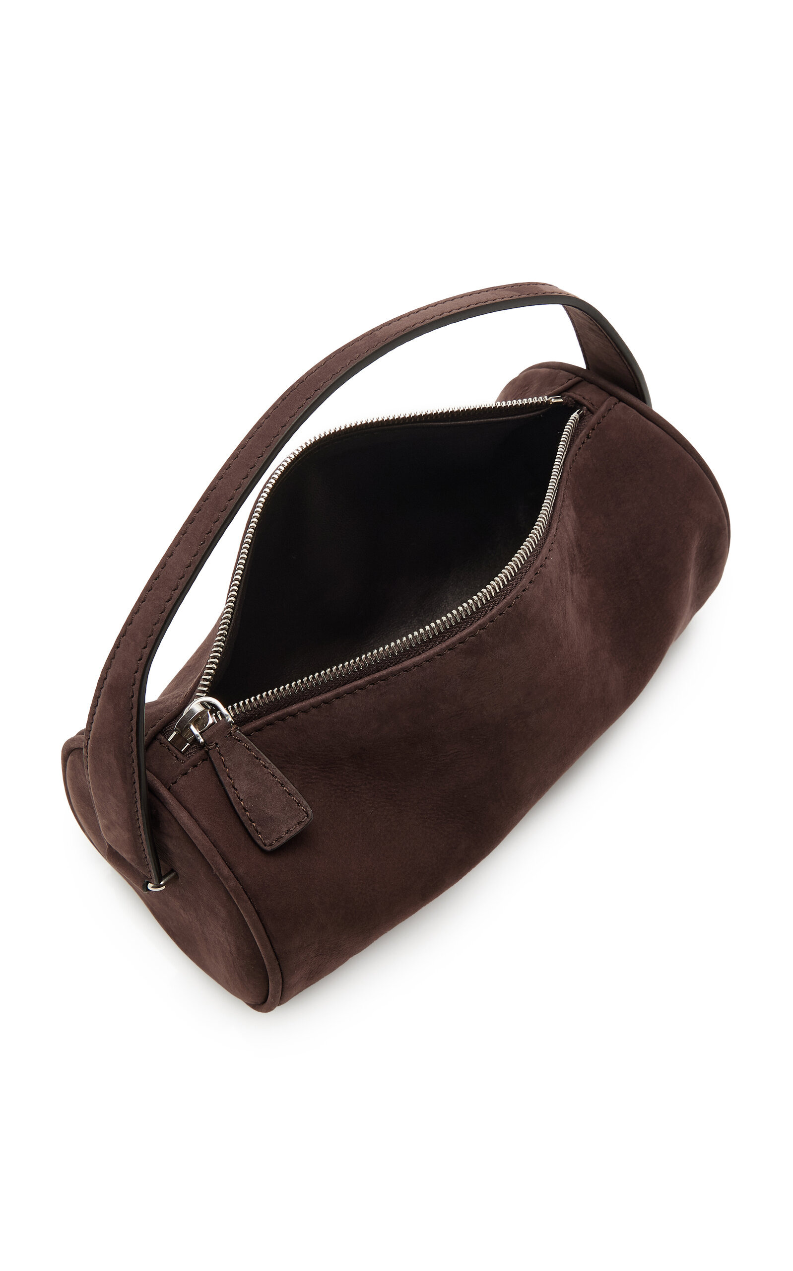 Round 90's Leather Top Handle Bag black - 5