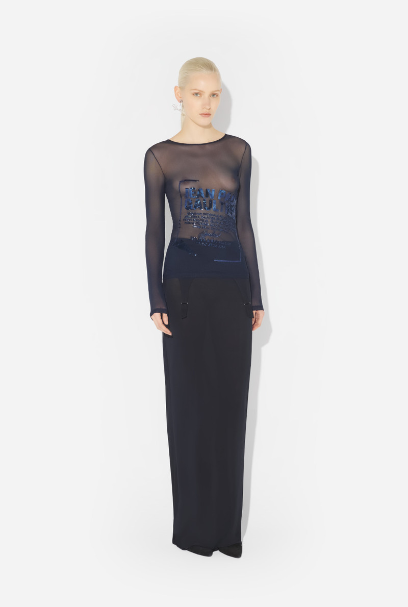 THE NAVY EMBROIDERED TOP 2