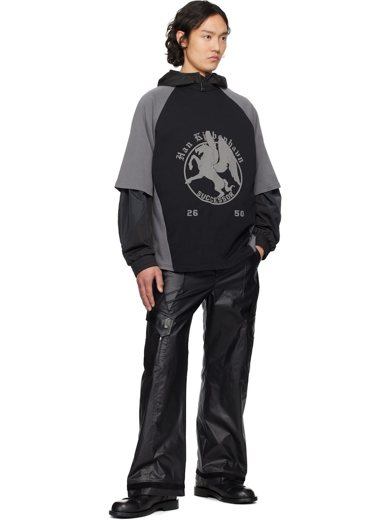 HAN KJØBENHAVN Black 'Successor' Printed Short Sleeve T-shirt outlook