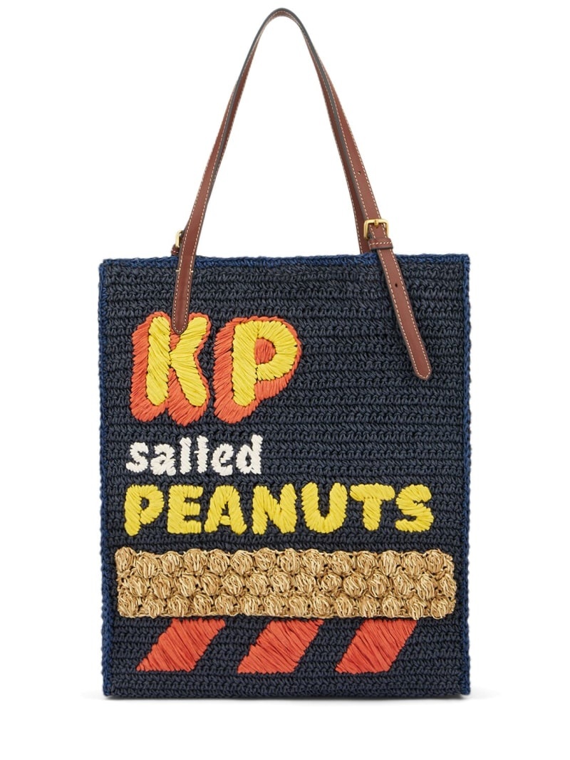 KP Peanuts raffia tote bag - 1