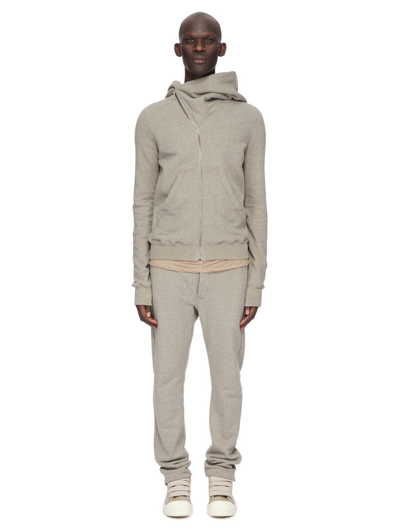Rick Owens DRKSHDW Berlin Straight-Leg Shell-Trimmed Cotton-Blend Jersey Sweatpants Gray outlook