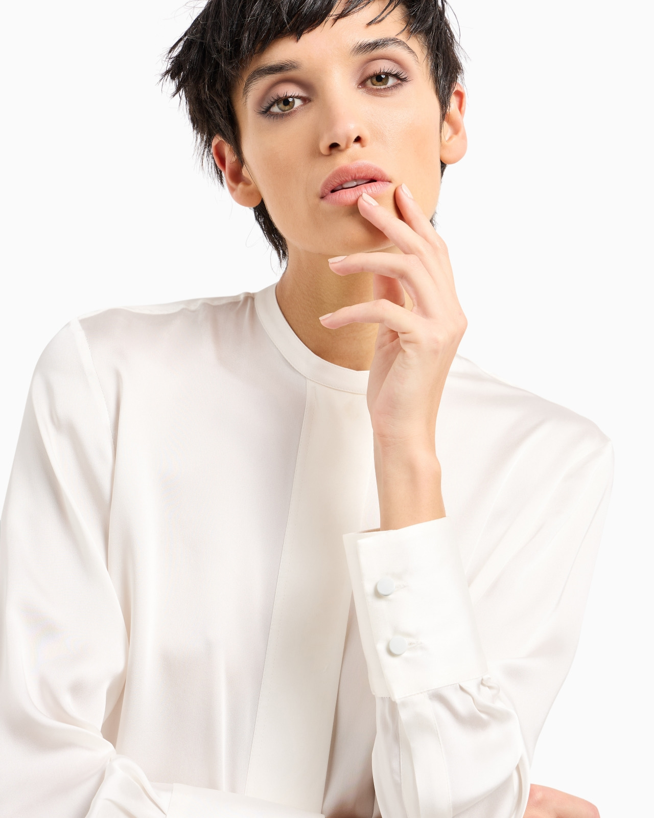 Silk charmeuse shirt - 5