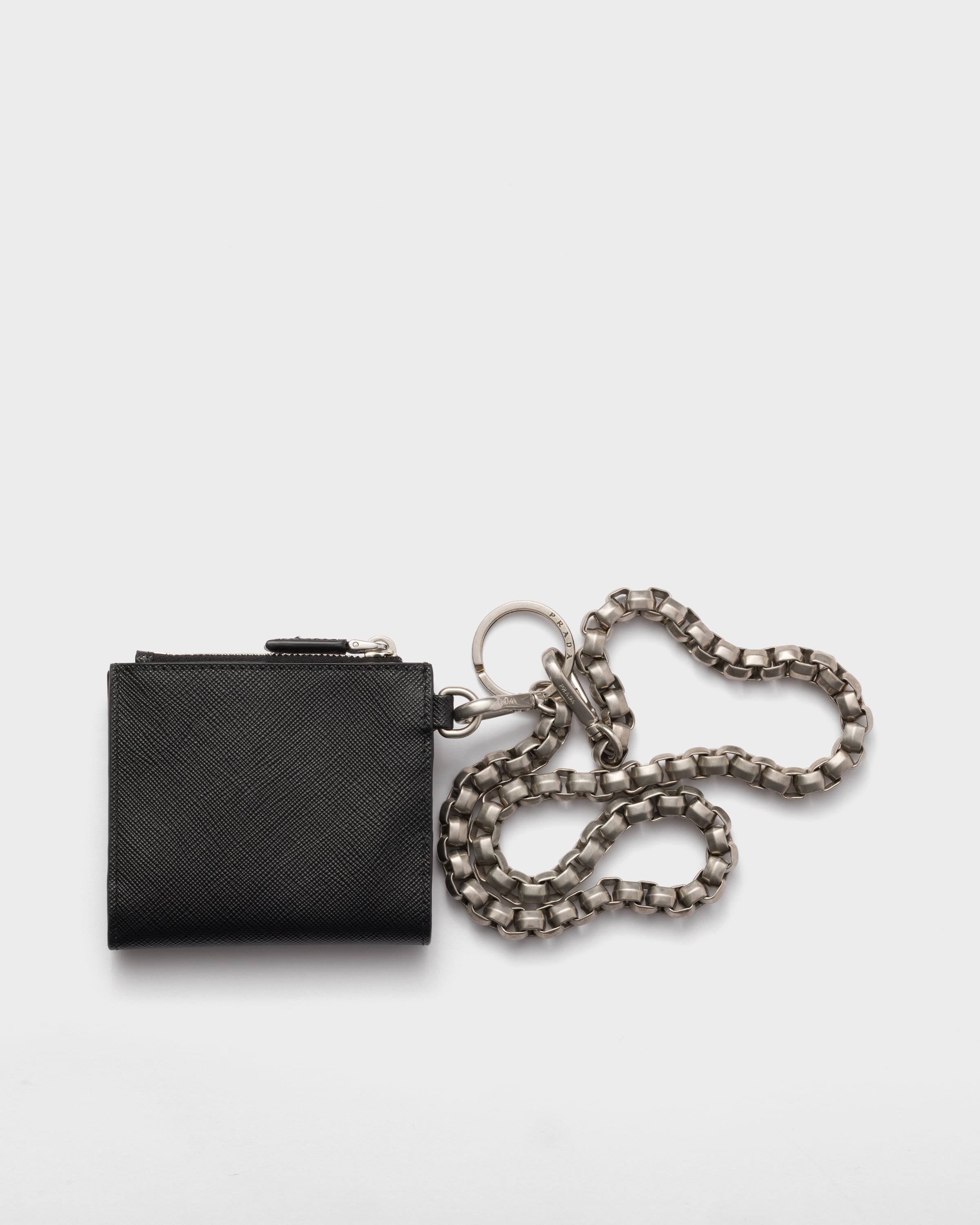 Small Saffiano wallet with chain - 3