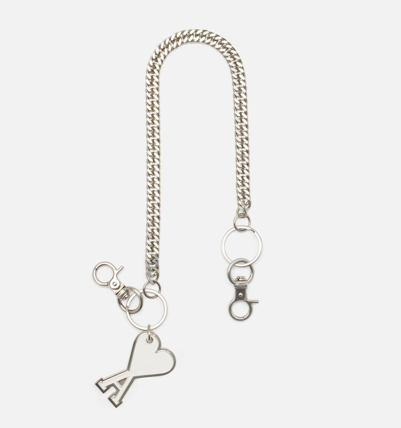 AMI Paris Plain Ami De Coeur Chain Keyring outlook