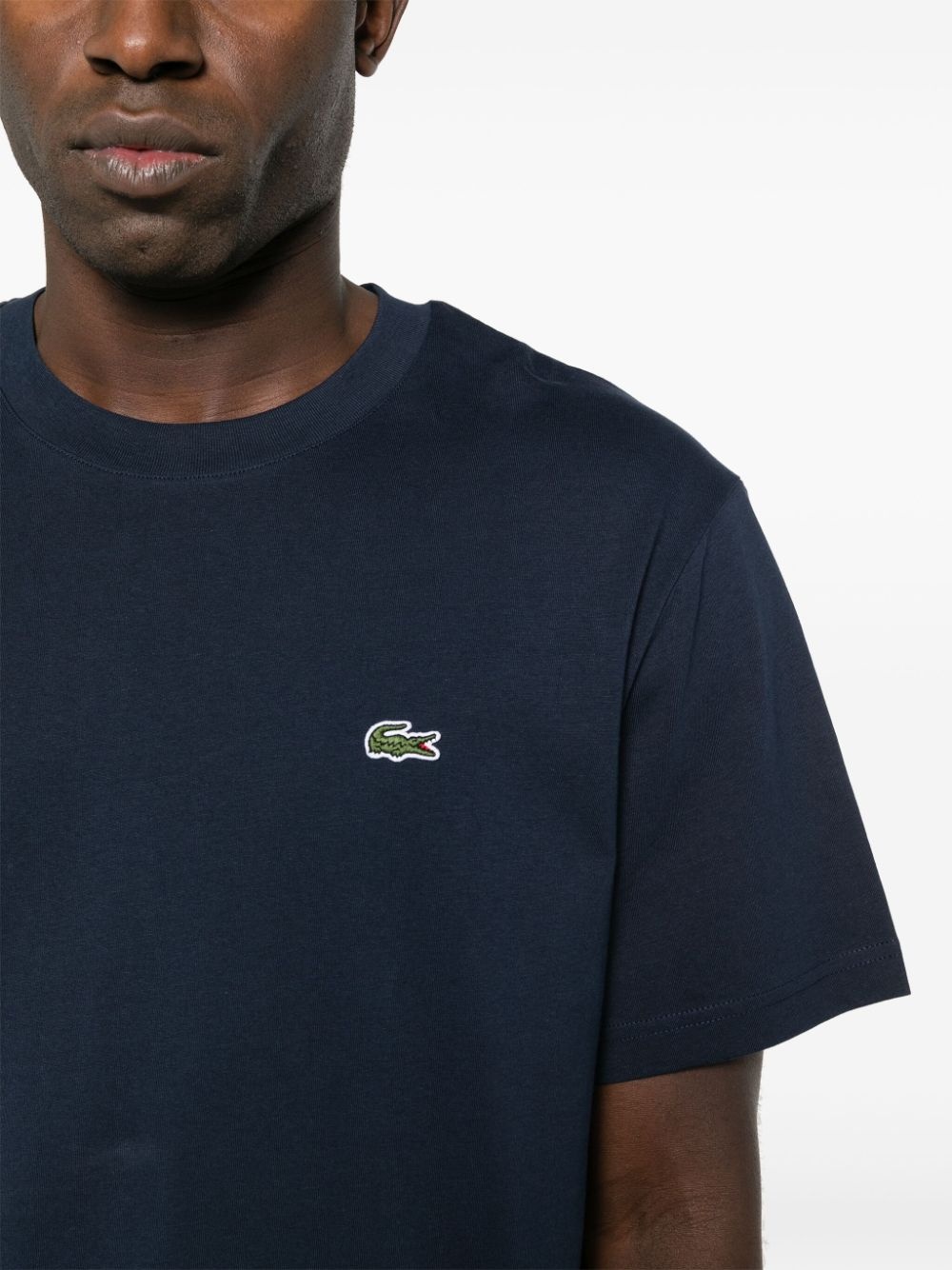 logo-patch cotton T-shirt - 5