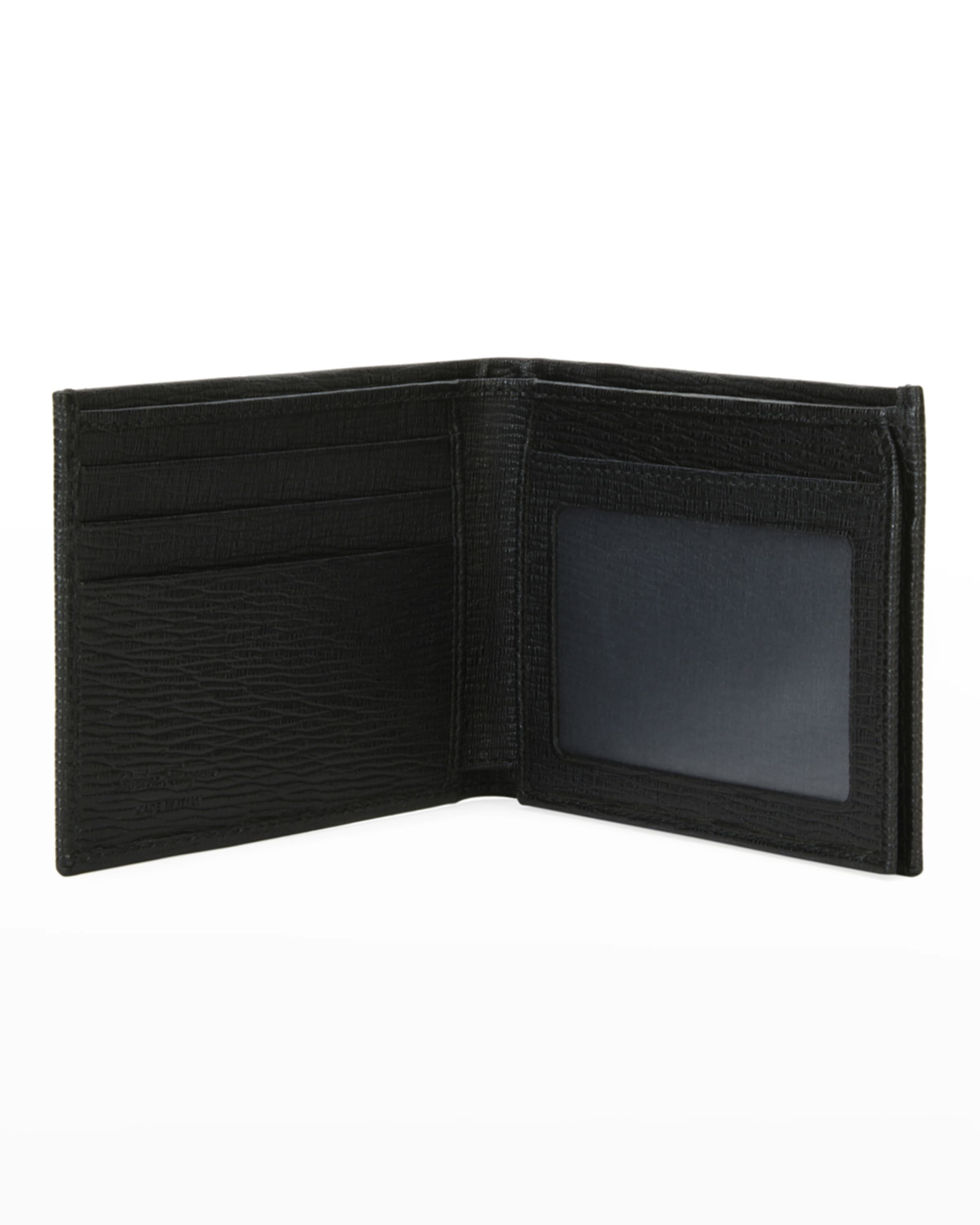 Men's Revival Gancini Bi-Fold Leather Wallet with Window, Black - 2
