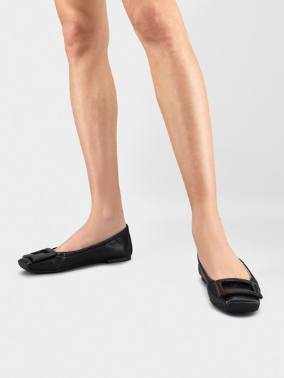 Roger Vivier Viv' Pockette Lacquered Buckle Ballerinas in Nappa Leather outlook
