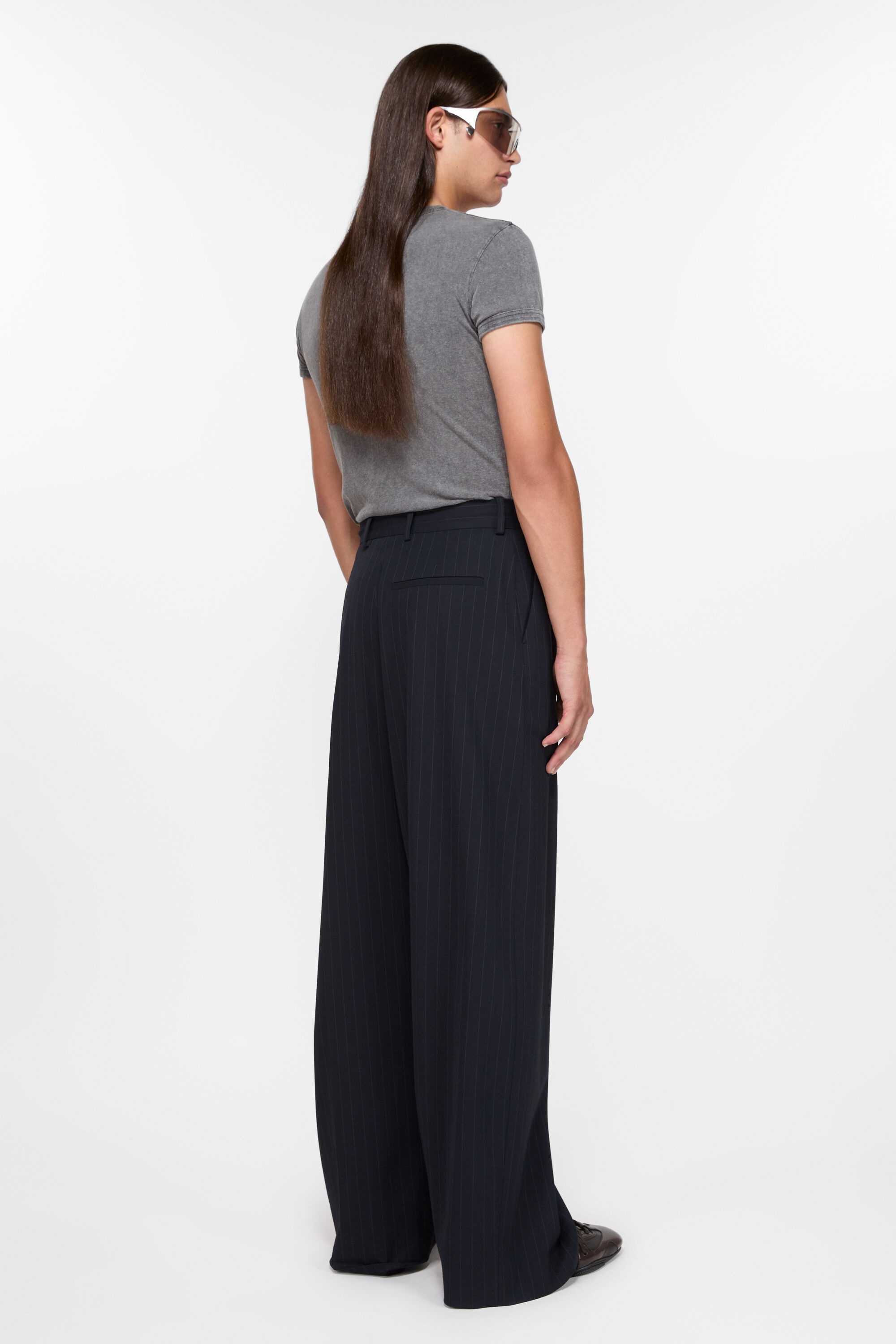 Pinstripe trousers - Navy - 3