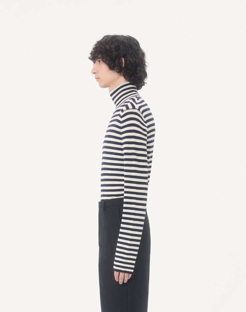 VALENTINO HIGH-NECK WOOL SWEATER WITH VLOGO PATCH 6