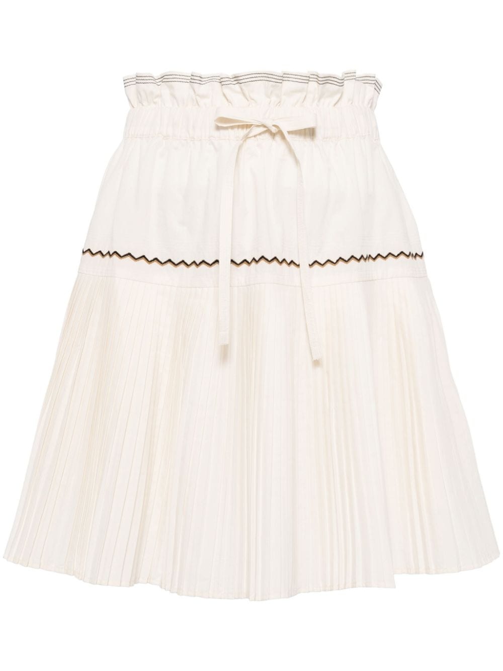 Erika pleated cotton miniskirt - 1