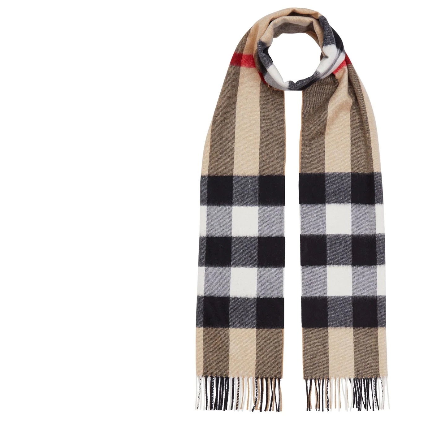 CHECK CASHMERE SCARF - 1