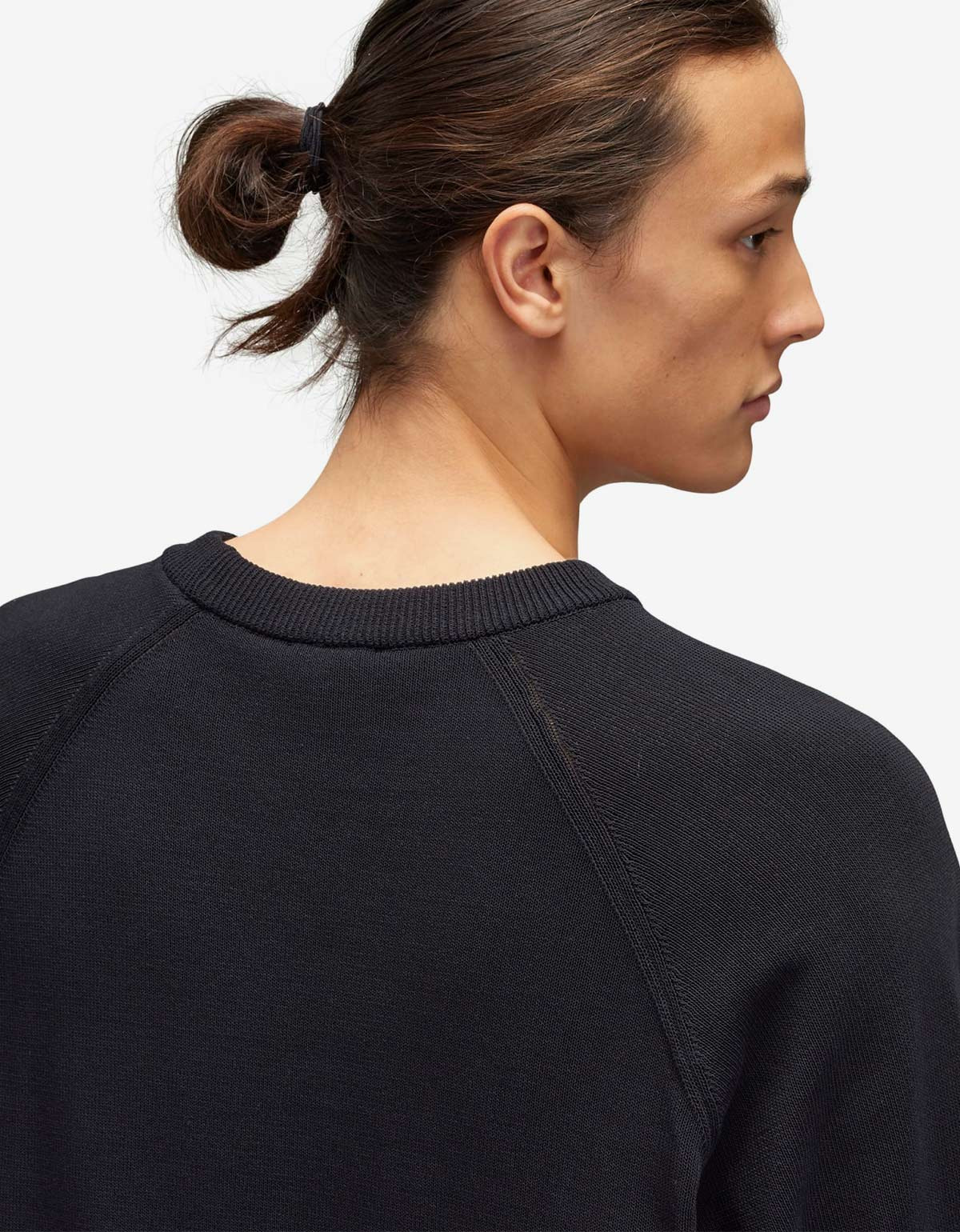 Y-3 Black Frayed Logo Sweater - 8