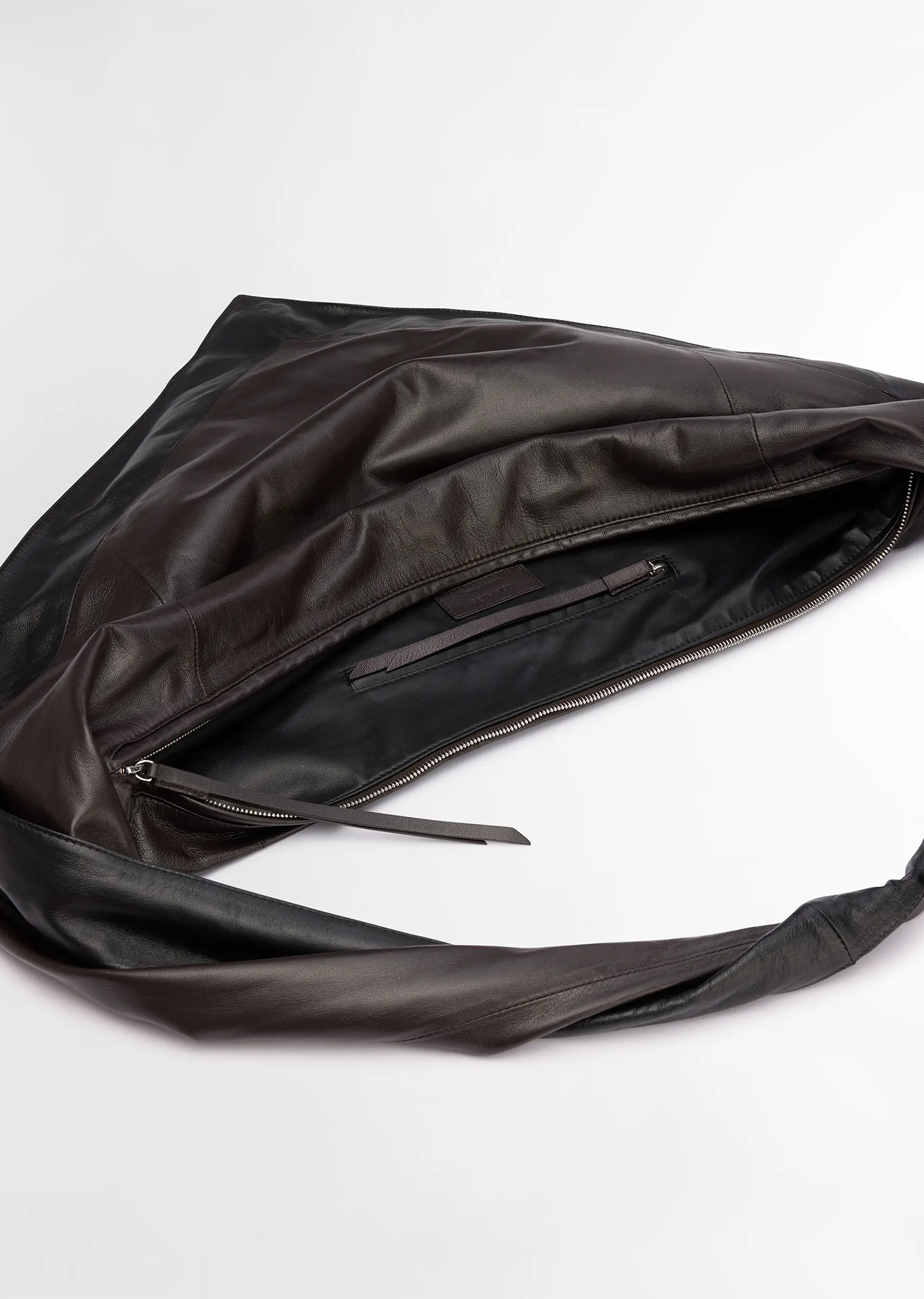 Scarf Leather Bag, Large - 2