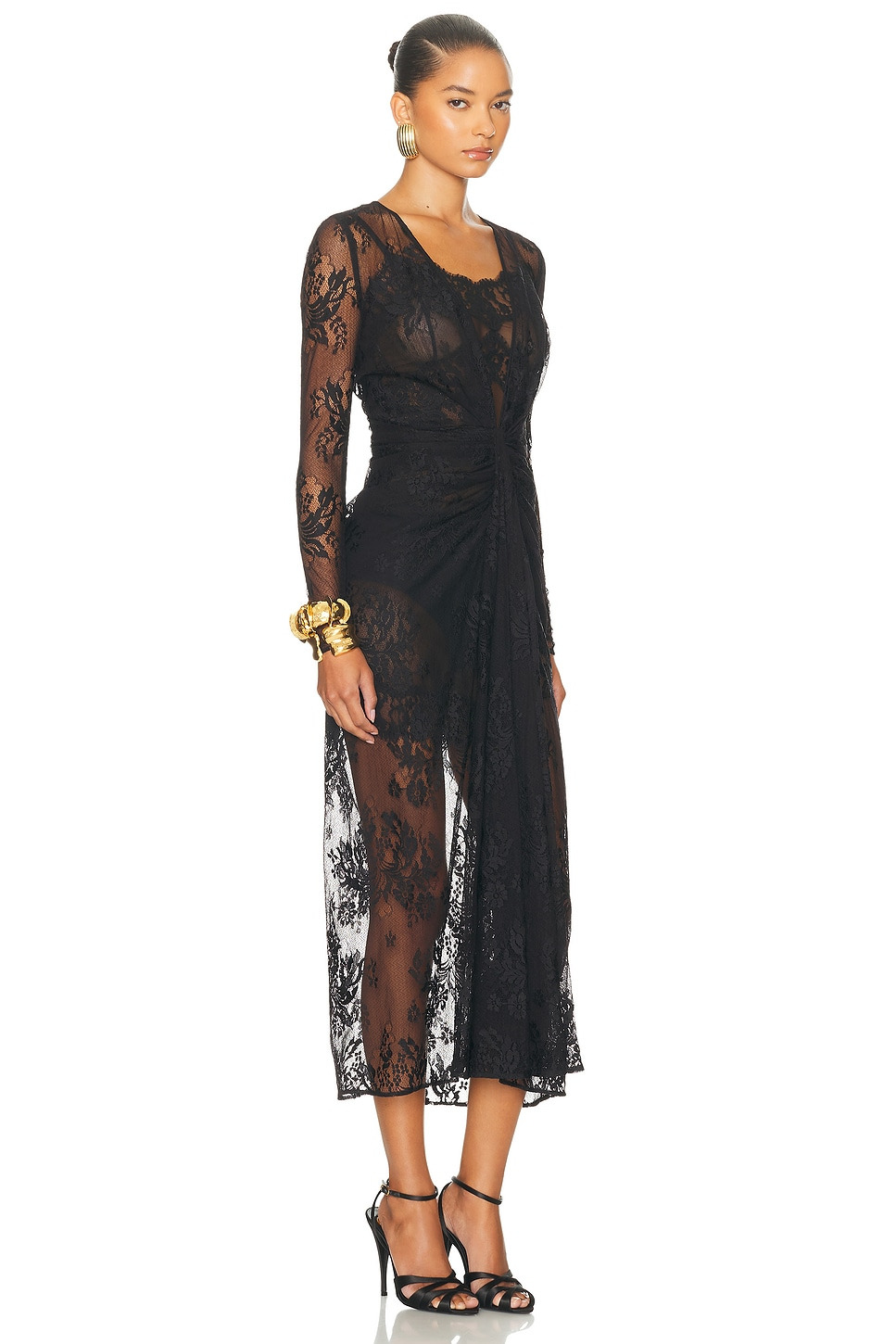 Long Sleeve Lace Dress - 2