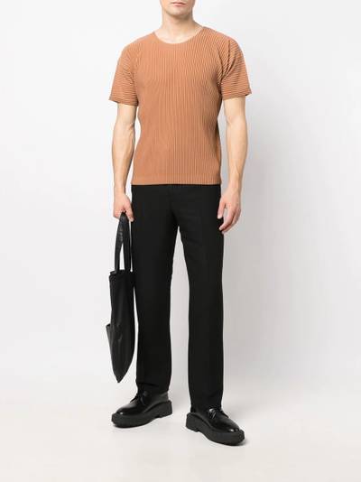 ISSEY MIYAKE ribbed detail T-shirt outlook