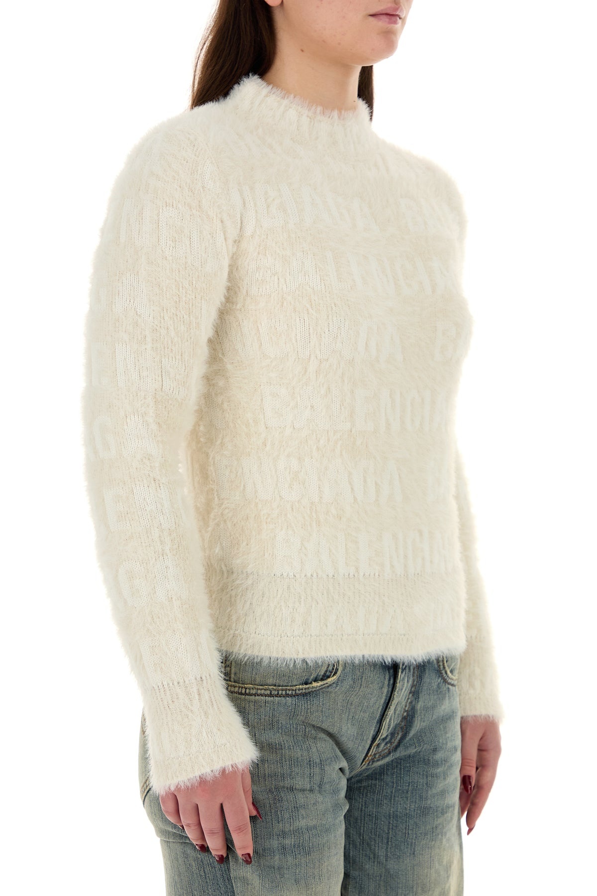 Ivory wool blend sweater - 3
