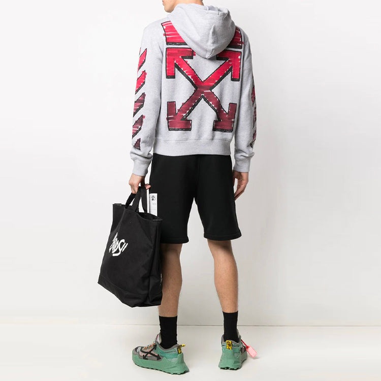 Off-White SS21 Logo Printing Drawstring Gray OMBB034R21FLE0030825 - 4