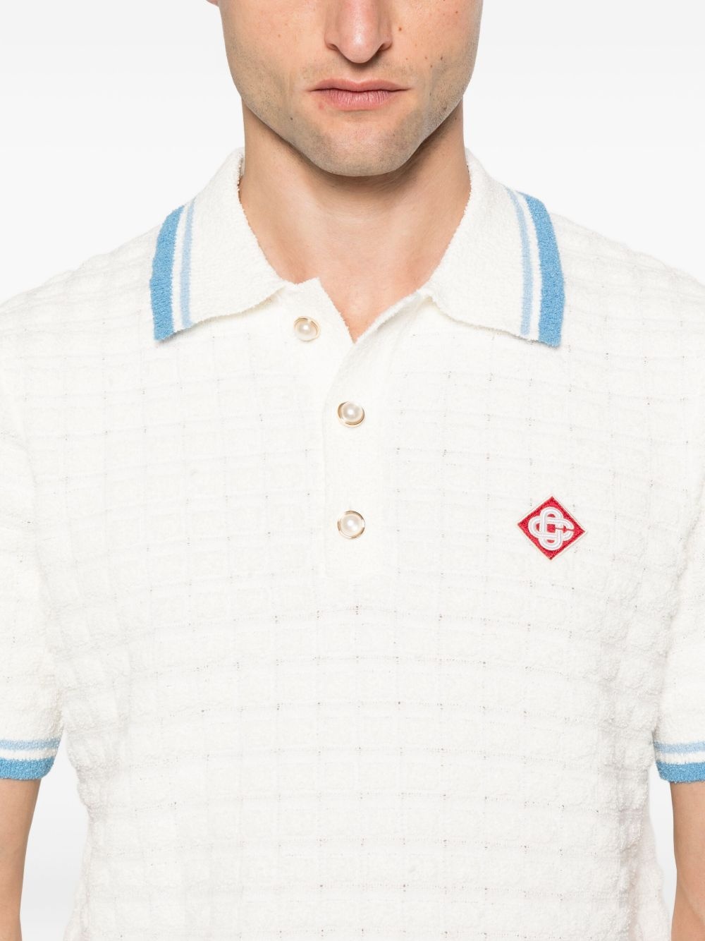 stripe-trim polo shirt - 4